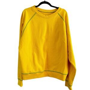 Made Some Souvenirs Yellow Relaxed Fit Crewneck Sweatshirt Women’s Large USA